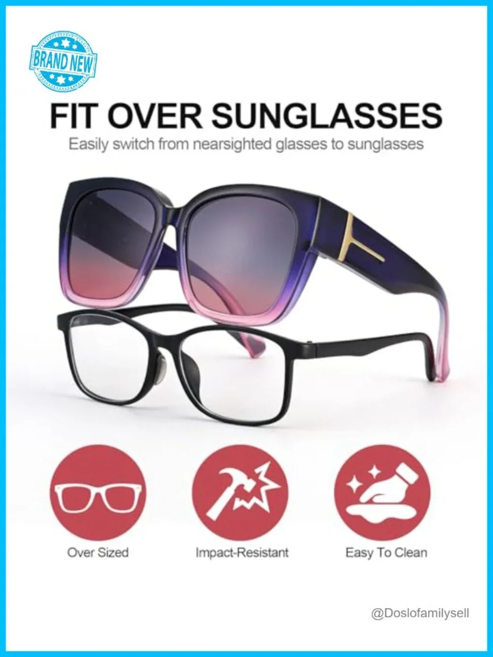 Oversized Polarized Fit Over Sunglasses for Women Men UV400 TAC Lenses